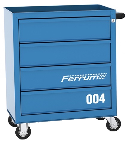 Тележка инструментальная с 4 ящиками (Синий) FERRUM 02.004L-5015