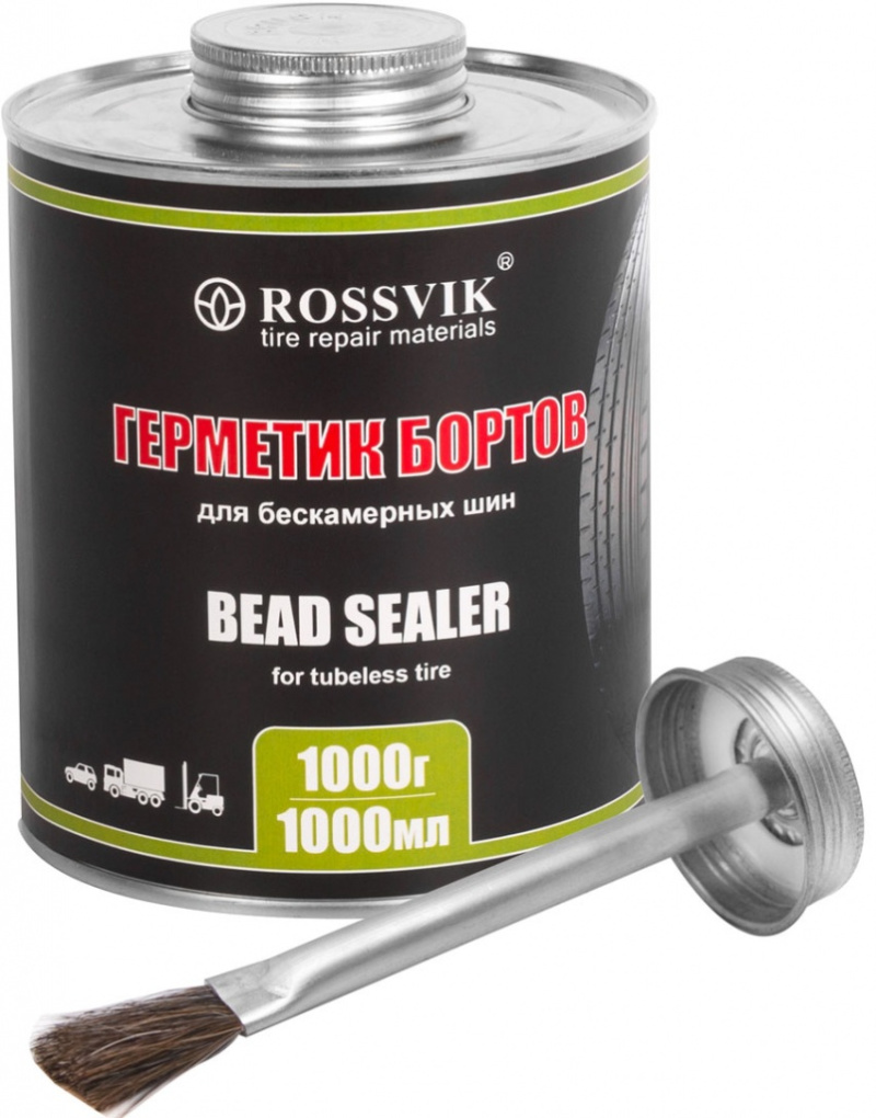 Герметик бортов шин Rossvik 1 кг (банка с кистью)  GB.10.K.2