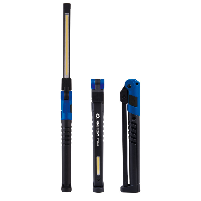 KING TONY Фонарь светодиодный, шарнирный, магнит, 4 элемента, Li-Ion, 3,7В 9TA263