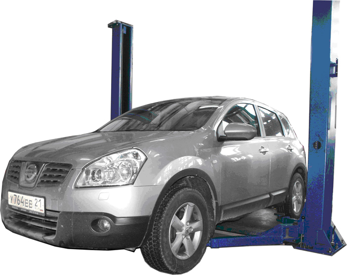 Подъемник двухстоечный г/п 3,5 т электрогидравлический с нижней синхронизацией INCOST Г1030 