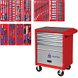 МАСТАК Набор инструментов "СТАНДАРТ" в красной тележке, 186 предметов 52-04186R